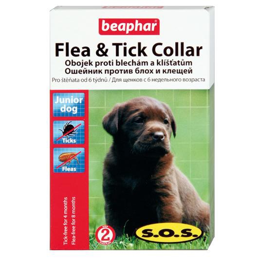 Beaphar SOS (Бифар СОС) Flea and Tick Collar for Puppy. Ошейник противопаразитарный для щенков, 60 см