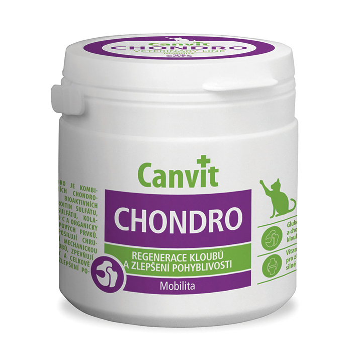 Canvit Chondro. Добавка при нарушении функций опорно-двигательного аппарата для котов, 100 гр