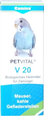 Petvital V20. Кормовая добавка для птиц в период линьки, 10 гр. Canina (Канина)