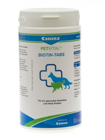 Petvital Biotin-Tabs. Витаминный комплекс для здоровой кожи и шерсти собак и кошек, 50 табл. Canina (Канина)