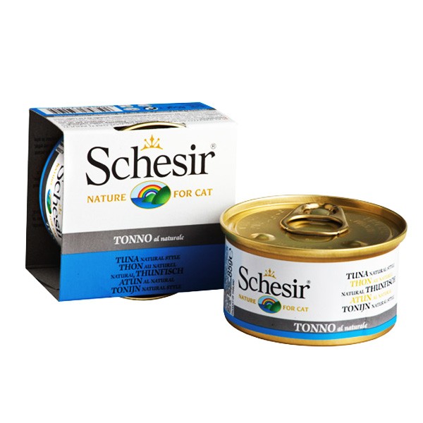 Schesir (Шезир) Cat. Консервы для кошек с тунцом с собственном соку, 85 гр