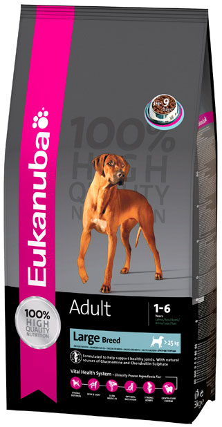 Eukanuba (Эукануба) Adult Large Breed Chicken and Turkey. Сухой корм для взрослых собак крупных пород с курицей и индейкой, 3 кг