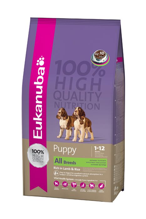 Eukanuba (Эукануба) Puppy All breed Lamb and Rice. Сухой корм для щенков всех пород с ягненком и рисом, 2,5 кг