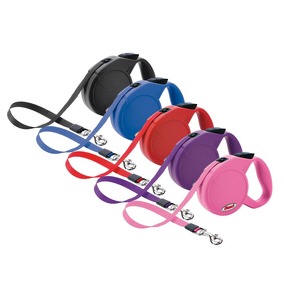 Поводок-рулетка Classic Compact L (5 м, лента, до 60 кг, красная). Flexi (Флекси)