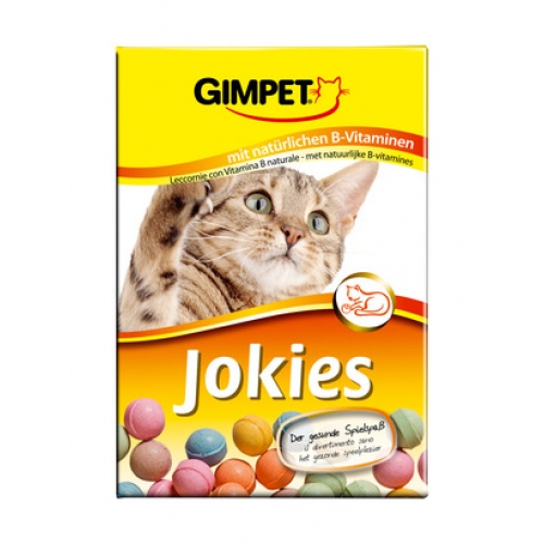 Jokies. Витамины для кошек Разноцветные шарики с биотином, 400 шт. Gimpet (Джимпет)