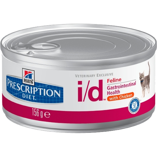 Hills (Хилс) Prescription Diet Feline i/d. Консервированный диетический корм для кошек при заболеваниях желудочно-кишечного тракта, 156 гр