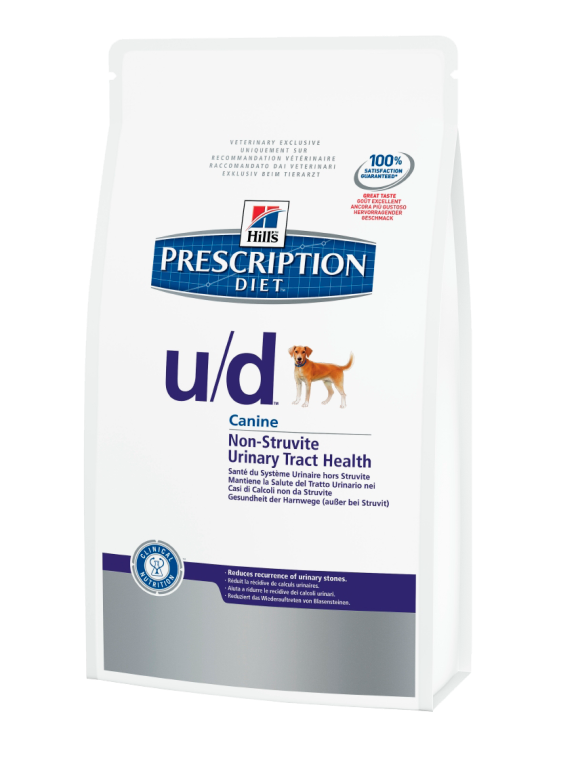Hills (Хилс) Prescription Diet Canine u/d. Сухой диетический корм для собак при почечной недостаточности, уратах, оксалатах и циститах, 5 кг