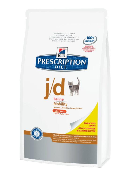 Hills (Хилс) Prescription Diet Feline j/d. Сухой диетический корм для кошек для снижения боли и воспаления при артритах, 2 кг