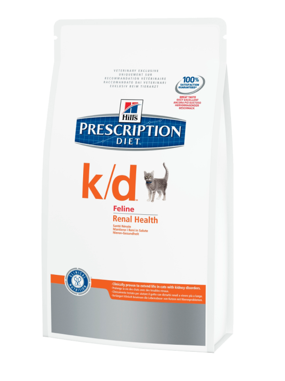 Hills (Хилс) Prescription Diet Feline k/d. Сухой диетический корм для кошек при заболеваниях почек, 0,4 кг