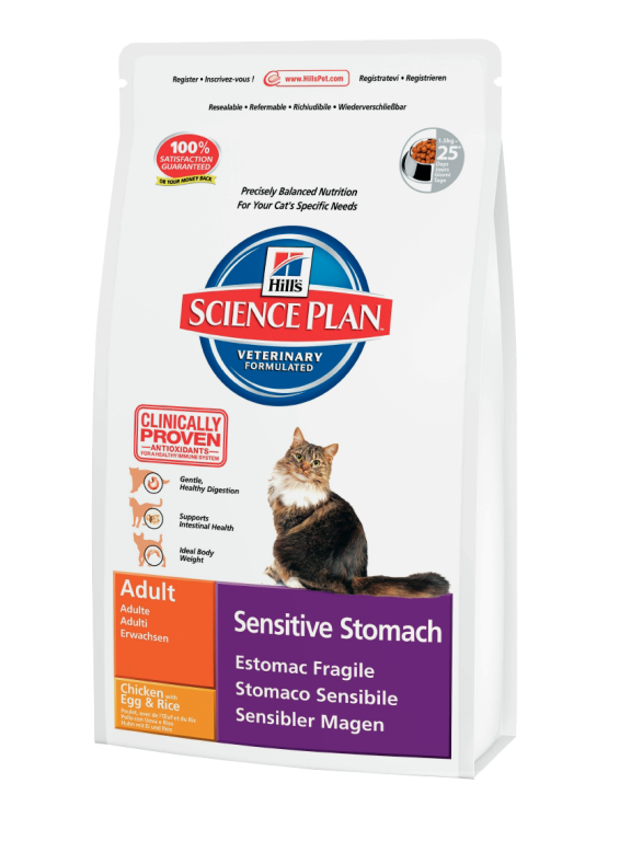 Hills (Хилс) Adult Sensitive Stomach. Сухой корм для взрослых кошек с чувствительным пищеварением, 0,4 кг
