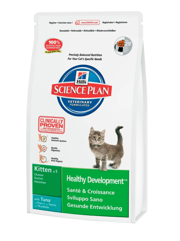 Hills (Хилс) Kitten Healthy Development Tuna. Сухой корм с тунцом для котят, беременных и кормящих кошек, 0,4 кг