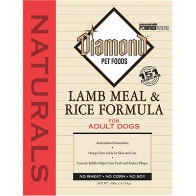 Diamond (Даймонд) Naturals Lamb&Rice. Сухой корм для собак с ягненком и рисом, 18,16 кг