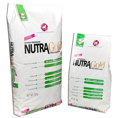 Nutra Gold (Нутра Голд) Pro Breeder. Сухой корм для щенков и собак всех возрастов, 3 кг