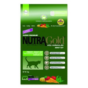 Nutra Gold (Нутра Голд) Hairball. Сухой корм для взрослых кошек для выведения шерсти (зеленая), 1 кг