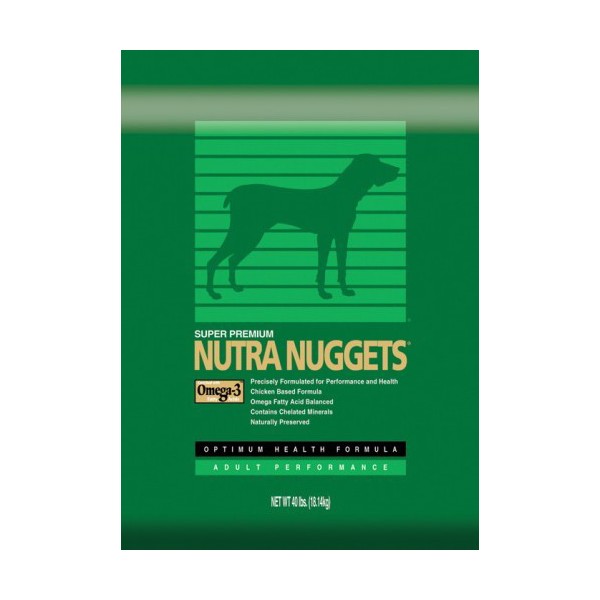 Nutra Nuggets (Нутра Нагетс) Performance. Сухой корм для взрослых собак (зеленая), 3 кг