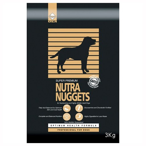 Nutra Nuggets (Нутра Нагетс) Professional. Сухой корм для активных собак (черная ), 3 кг