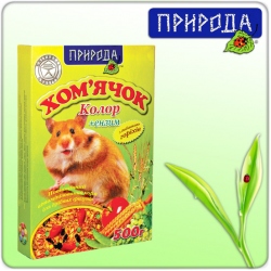 Хомячок Колор+Энзим. Полноценный витаминизированный корм для хомяков, 500 гр. ТМ Природа