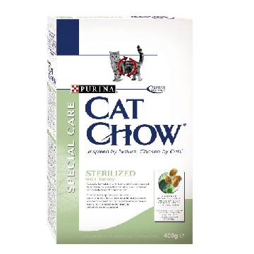Cat Chow (Кэт Чау) Special Care Sterilized. Сухой корм для стерилизованных котов и кошек, 0,4 кг