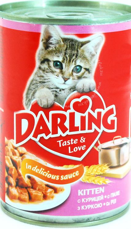 Darling (Дарлинг). Консервы для котят с курицей, 400 гр