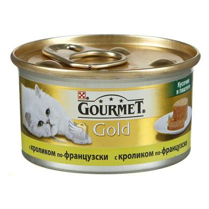 Gourmet Gold (Гурме Голд). Кусочки в паштете с кроликом по-французки, 85 гр