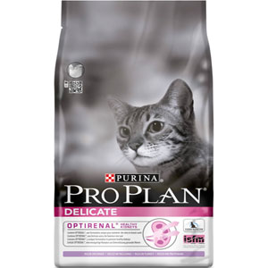 Pro Plan (Про План) Adult Delicate Turkey. Сухой корм для взрослых кошек с чувствительным пищеварением с индейкой, 0,4 кг