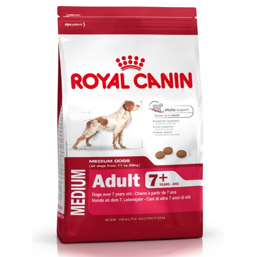 Royal Canin (Роял Канин) Medium Adult 7+. Сухой корм для собак средних пород старше 7 лет, 4 кг