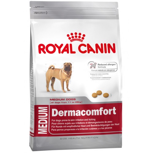 Royal Canin (Роял Канин) Medium Dermacomfort. Сухой корм для собак средних пород, склонных к кожным раздражениям и зуду, 3 кг