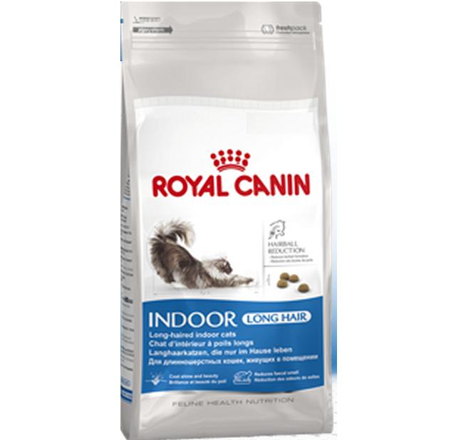 Royal Canin (Роял Канин) Indoor Long Hair. Сухой корм для взрослых длинношерстных кошек, не покидающих помещение, 0,4 кг.
