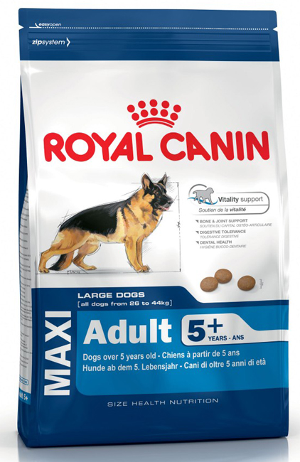 Royal Canin (Роял Канин) Maxi Adult 5+. Сухой корм для собак крупных пород старше 5 лет, 4 кг