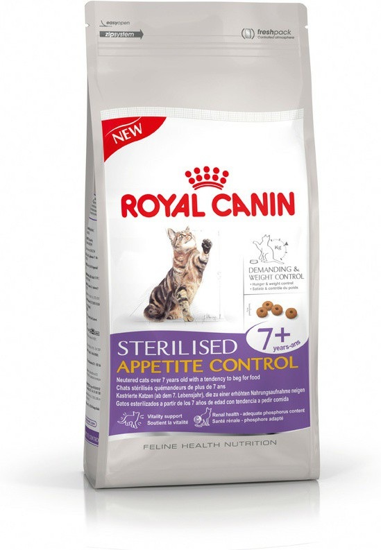 Royal Canin (Роял Канин) Sterilised Appetite Control 7+. Сухой корм для стерилизованных котов и кошек старше 7 лет, склонных к повышенному приему пищи, 0,4 кг
