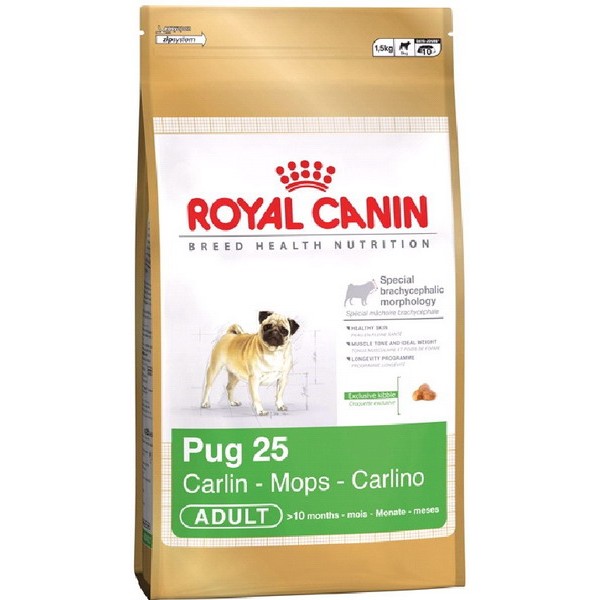 Royal Canin (Роял Канин) Pug. Сухой корм для взрослых собак породы Мопс, 0,5 кг