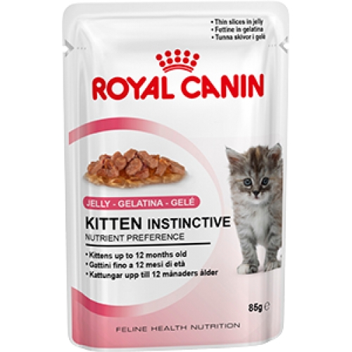 Royal Canin (Роял Канин) Kitten Instinctive in Jelly. Консервированный корм для котят до 12 месяцев (кусочки в желе), 85 гр