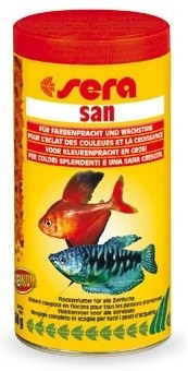 Sera (Сера) San. Корм для усиления окраса всех декоративных рыб  (хлопья)   10 g