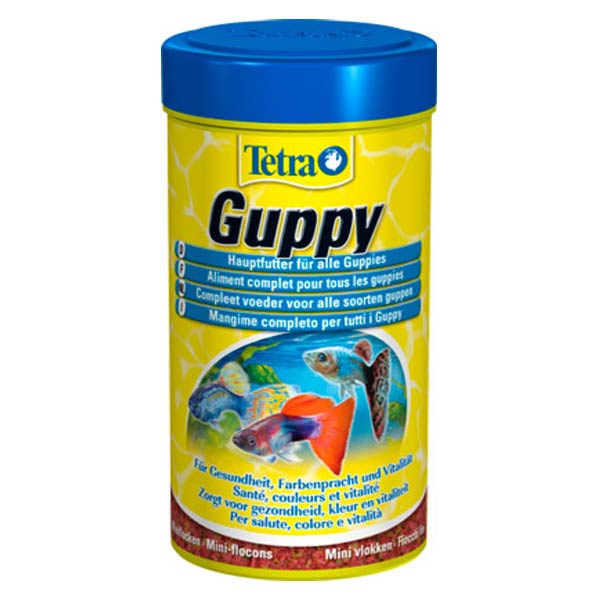Tetra (Тетра)  Tetra Guppy. Корм для гуппи и других живородящих рыб 250 мл