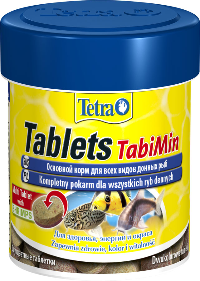 Tetra (Тетра) TabiMin Tablets. Корм в виде таблеток для всех видов донных рыб  120 табл