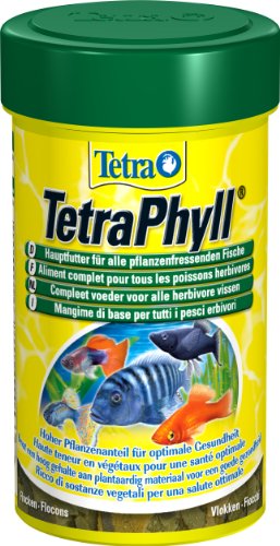 Tetra (Тетра) Phyll.  Корм в виде хлопьев для всех видов живородящих и растительноядных аквариумных рыб 100 мл