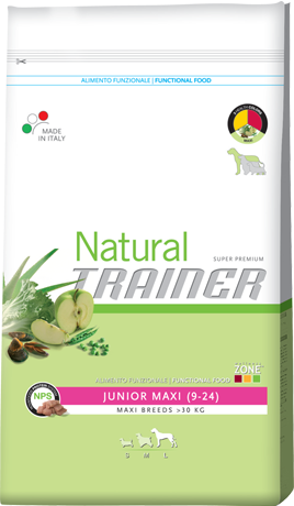 Trainer (Трейнер) Natural Junior Maxi. Сухой корм для юниоров крупных и гигантских пород от 9 до 24 месяцев, 3 кг