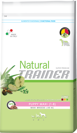 Trainer (Трейнер) Natural Puppy Maxi. Сухой корм для щенков крупных и гигантских пород от 1 до 8 месяцев, 3 кг