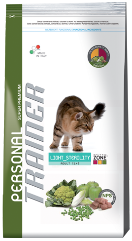 Trainer (Трейнер) Personal Light Sterility. Сухой корм для стерилизованных и склонных к полноте кошек, 0,4 кг