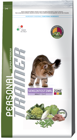 Trainer (Трейнер) Personal Sensintestinal. Сухой корм для взрослых кошек с чувствительным пищеварением, 0,4 кг