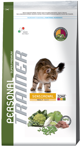 Trainer (Трейнер) Personal Sensirenal. Сухой корм для взрослых кошек, склонных к заболеваниям почек, 0,4 кг