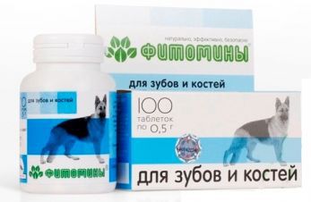 Фитомины - Для зубов и костей для собак  100 табл.