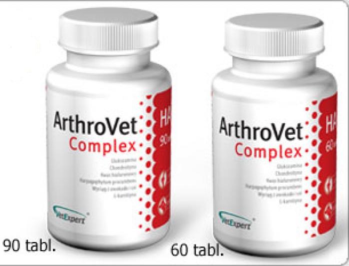 ArthroVet Complex HA. Профилактика и лечение нарушений функций суставных хрящей и суставов для собак и кошек, 60 табл. VetExpert (ВетЭксперт)