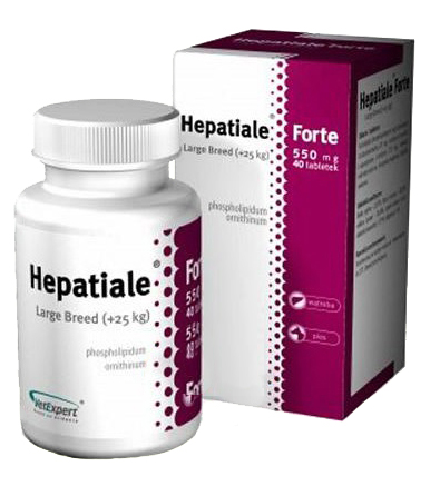 Hepatiale Forte 550. Препарат для поддержания функций печени для собак крупных пород, 40 табл. VetExpert (ВетЭксперт)