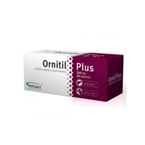 Ornitil Plus. Препарат для поддержания функций печени при печеночной недостаточности для собак и кошек, 30 табл. VetExpert (ВетЭксперт)