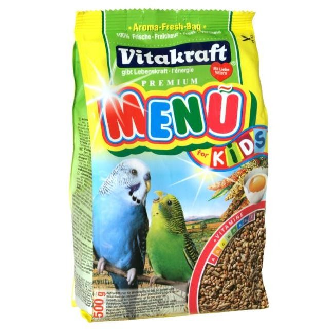 Menu Kids. Корм основной для птенцов волнистых попугаев, 500 гр. Vitakraft (Витакрафт)