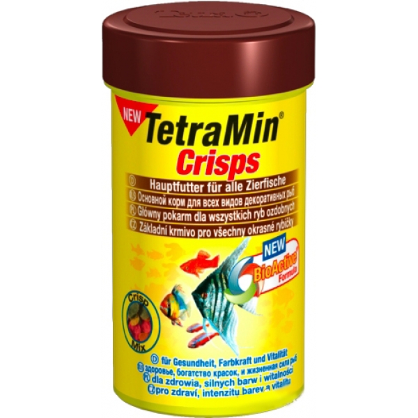 Tetra (Тетра) Min Crisps. Основной корм для всех видов декоративных рыб  100 мл