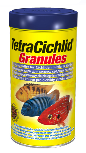 Tetra (Тетра) Cichlid Granules. Основной корм для цихлид средних размеров 500 мл