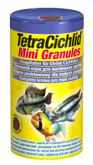 Tetra (Тетра) Cichlid Mini Granulas. Основной корм для маленьких цихлид 250 мл