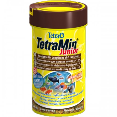 Tetra (Тетра) Min Junior. Основной корм для мальков длиной от 1 см  100 мл